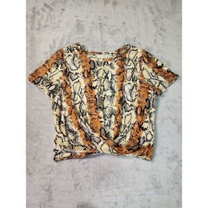Love J Animal Print Crop Top Large
